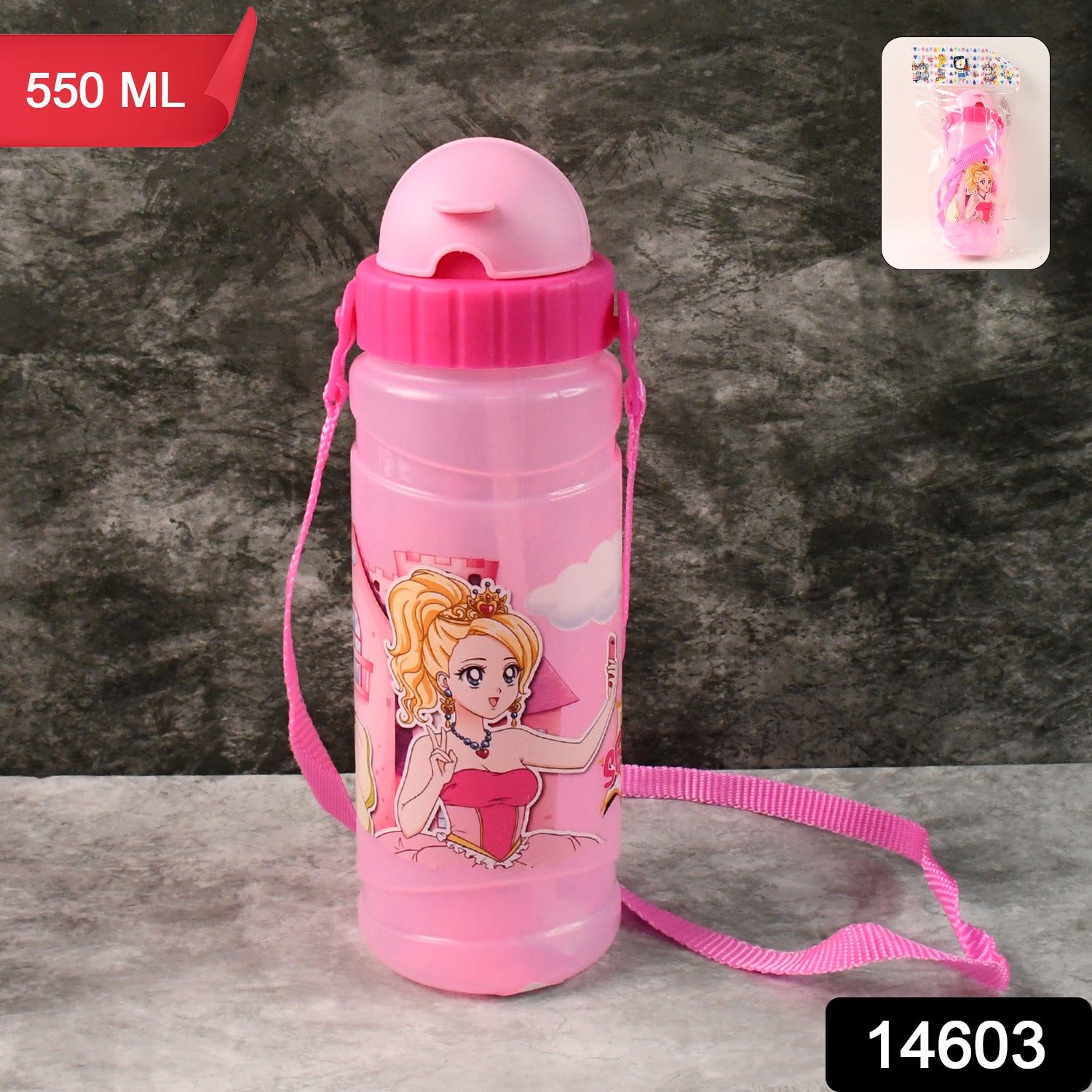 Cartoon Printed Water Bottle 550ml (1 Pc) Cartoon Printed Water Bottle 550ml (1 Pc)